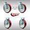 Service Caster 8 Inch SS Poly on Aluminum Caster Set with Roller Bearings 2 Swivel Lock 2 Rigid SCC-SS30S820-PAR-BSL-2-R-2 - alternate 6